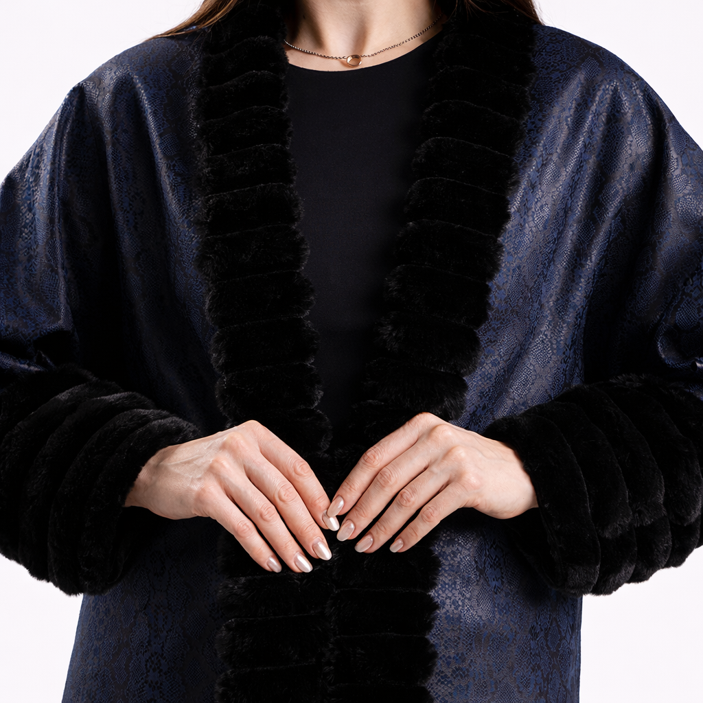 Navy Blue with Black Fur - Image 4