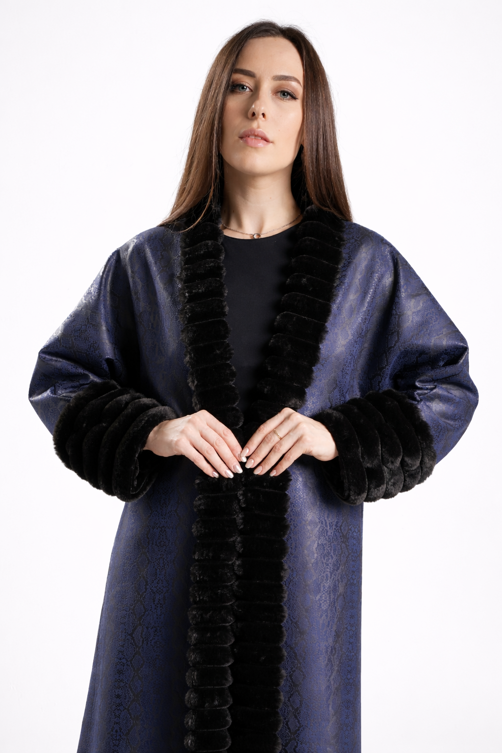 Navy Blue with Black Fur - Image 2